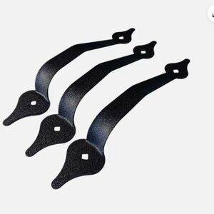 Carriage Spear House Garage Door Decorative Hardware Set of 3 Handles Black